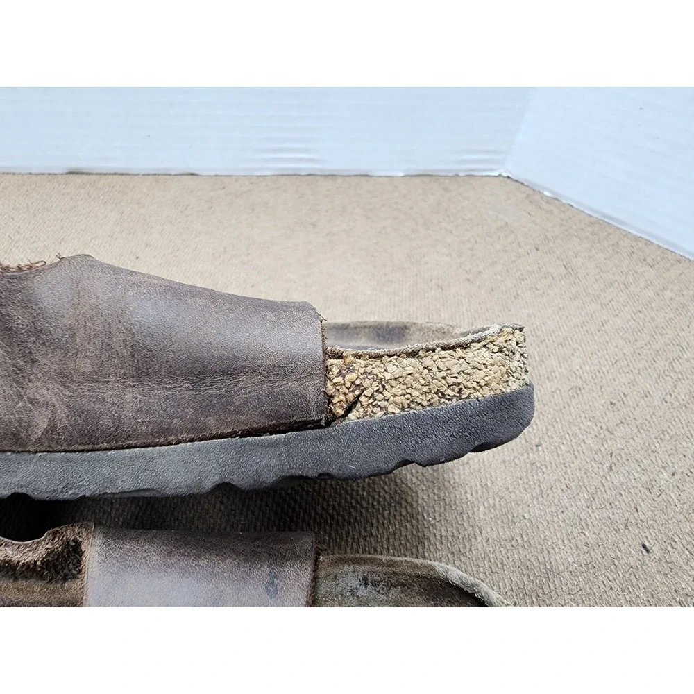 Birkenstock Two Strap Arizona Sandals Brown Leather Women 10 Men 8